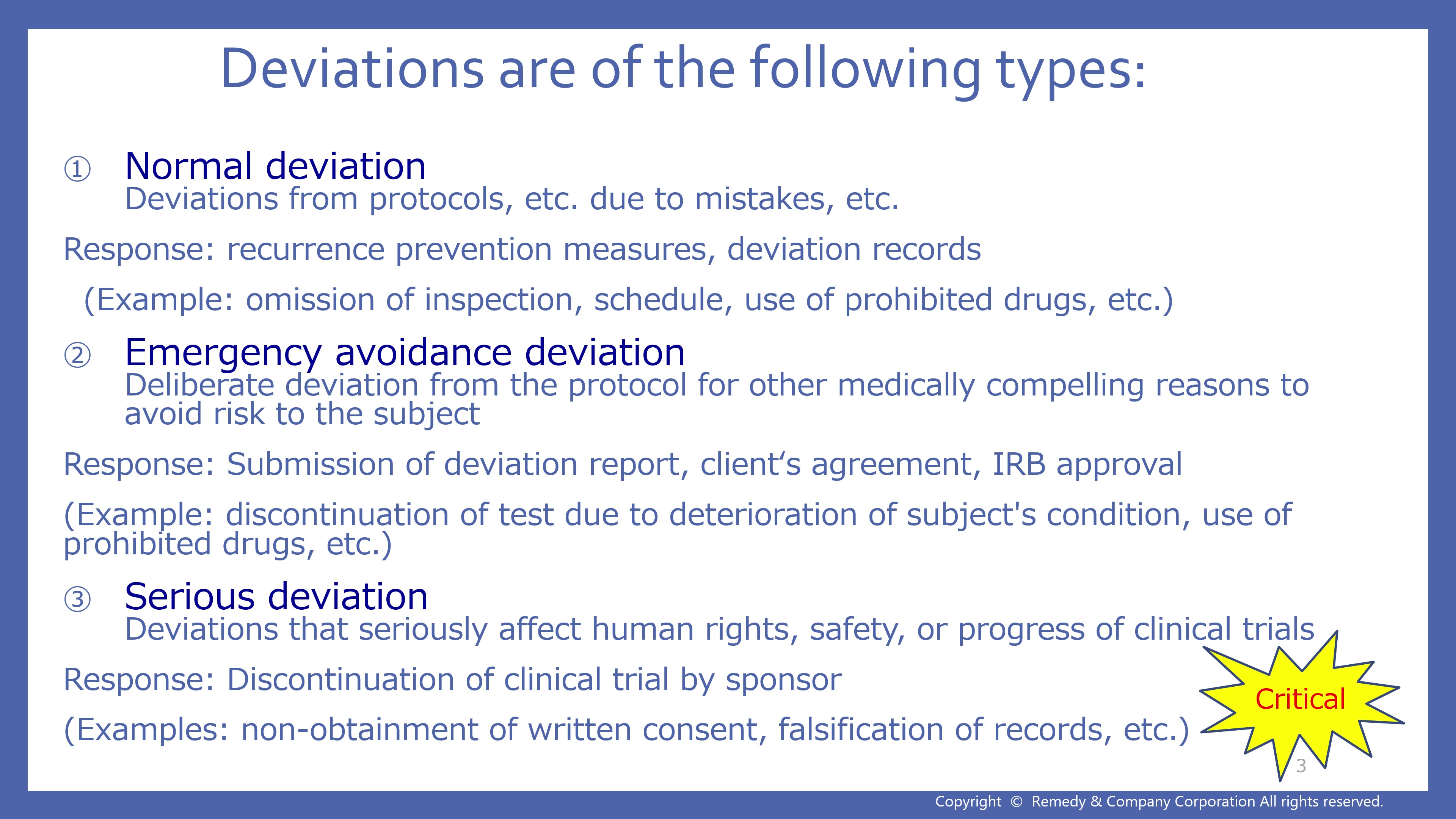 【Procedures during clinical trials 】Amendments to Clinical Trial Documents